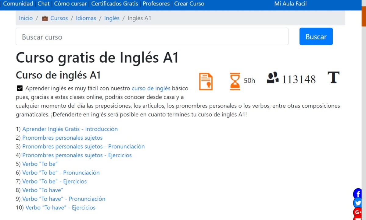 Toma El Curso De Inglés Más Completo Nivel A1 Y Certificado Gratis